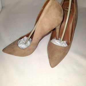 SM "Penny" Taupe (Suede Material) Heels